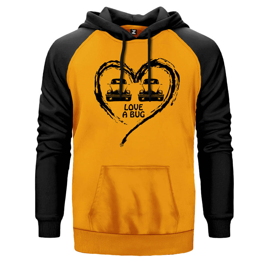 Love A Bug Çift Renk Reglan Kol Sweatshirt