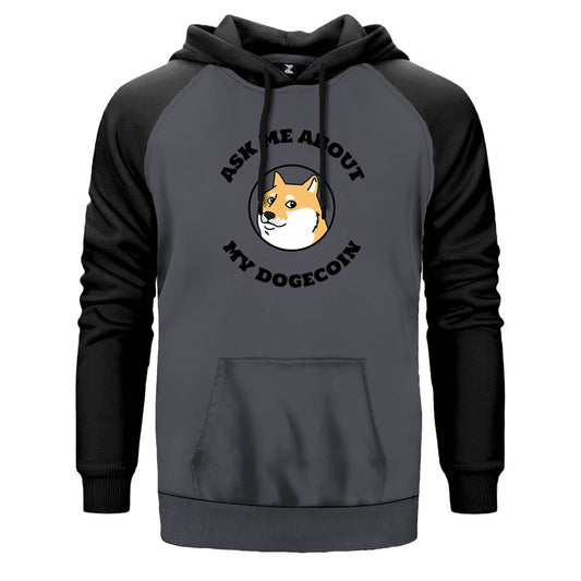 My Dogecoin Kripto Çift Renk Reglan Kol Sweatshirt