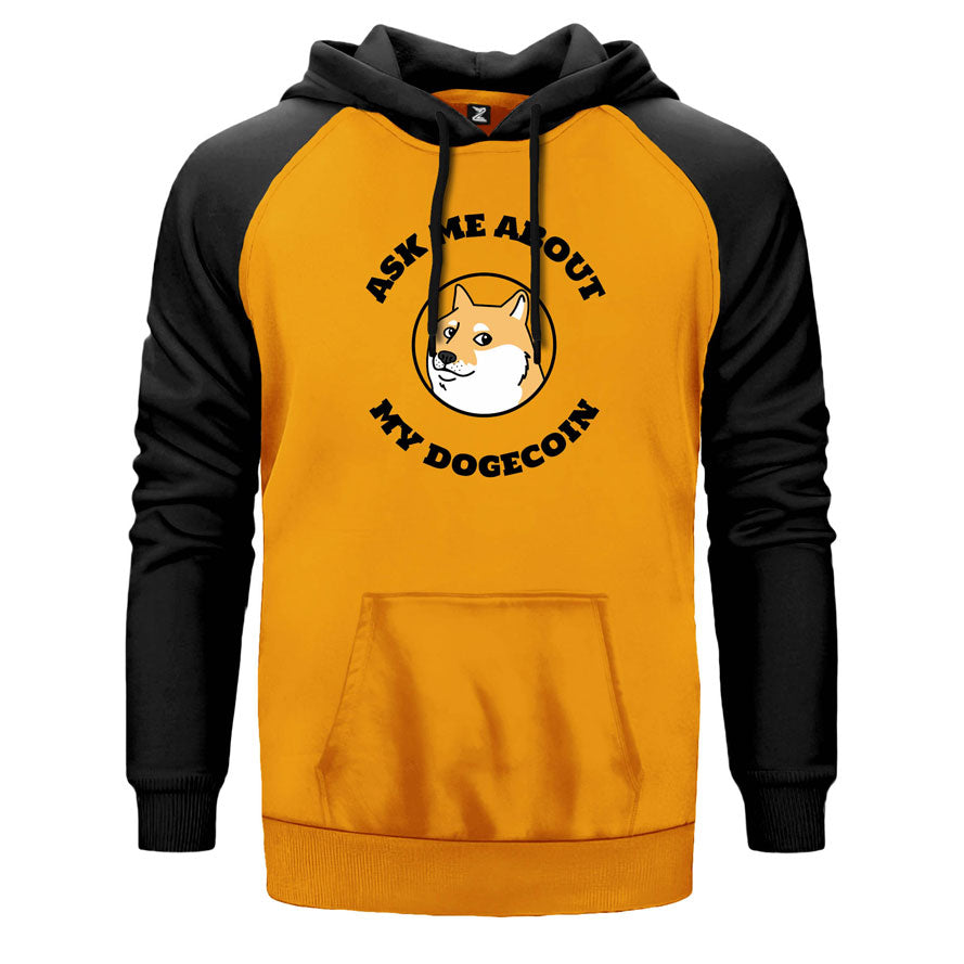 My Dogecoin Kripto Çift Renk Reglan Kol Sweatshirt