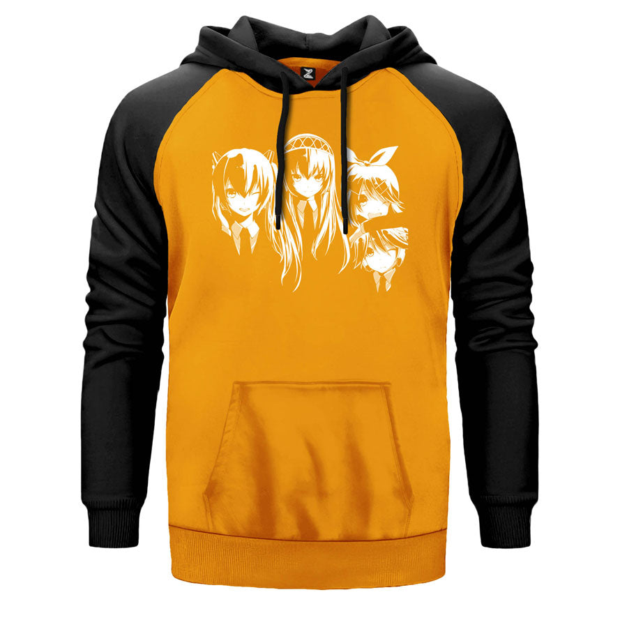 Vocaloid Team Çift Renk Reglan Kol Sweatshirt