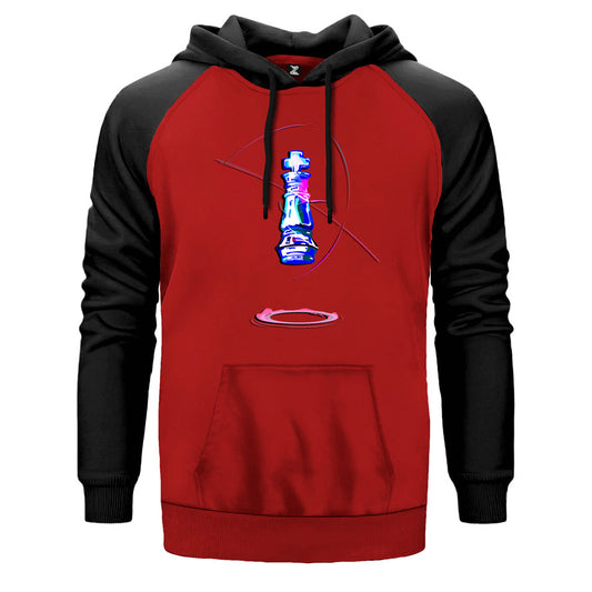 No Game Life Zero çift renk reglan kol kapşonlu sweatshirt - kırmızı