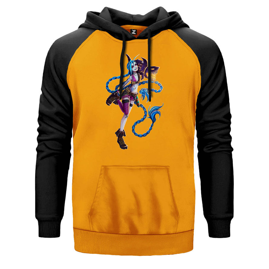 Jinx Crazy Çift Renk Reglan Kol Sweatshirt