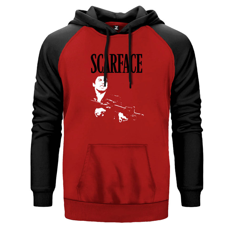 Scarface Çift Renk Reglan Kol Sweatshirt