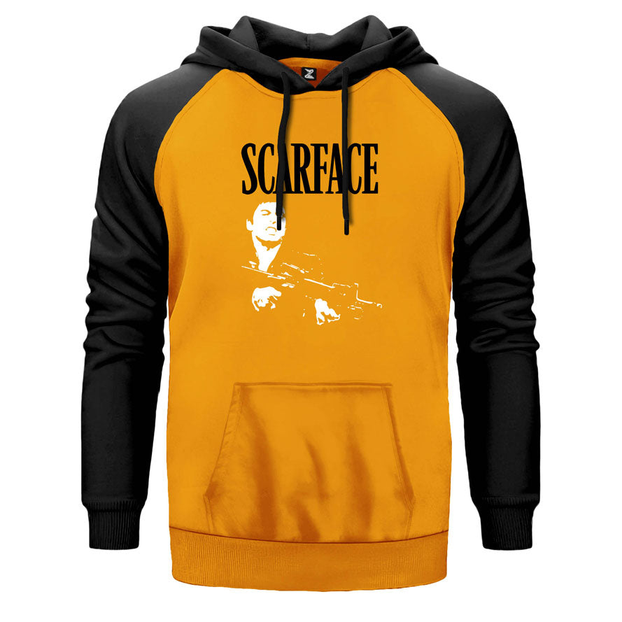 Scarface Çift Renk Reglan Kol Sweatshirt