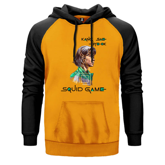 Squid Game Kang Sea-Byeok Çift Renk Reglan Kol Sweatshirt