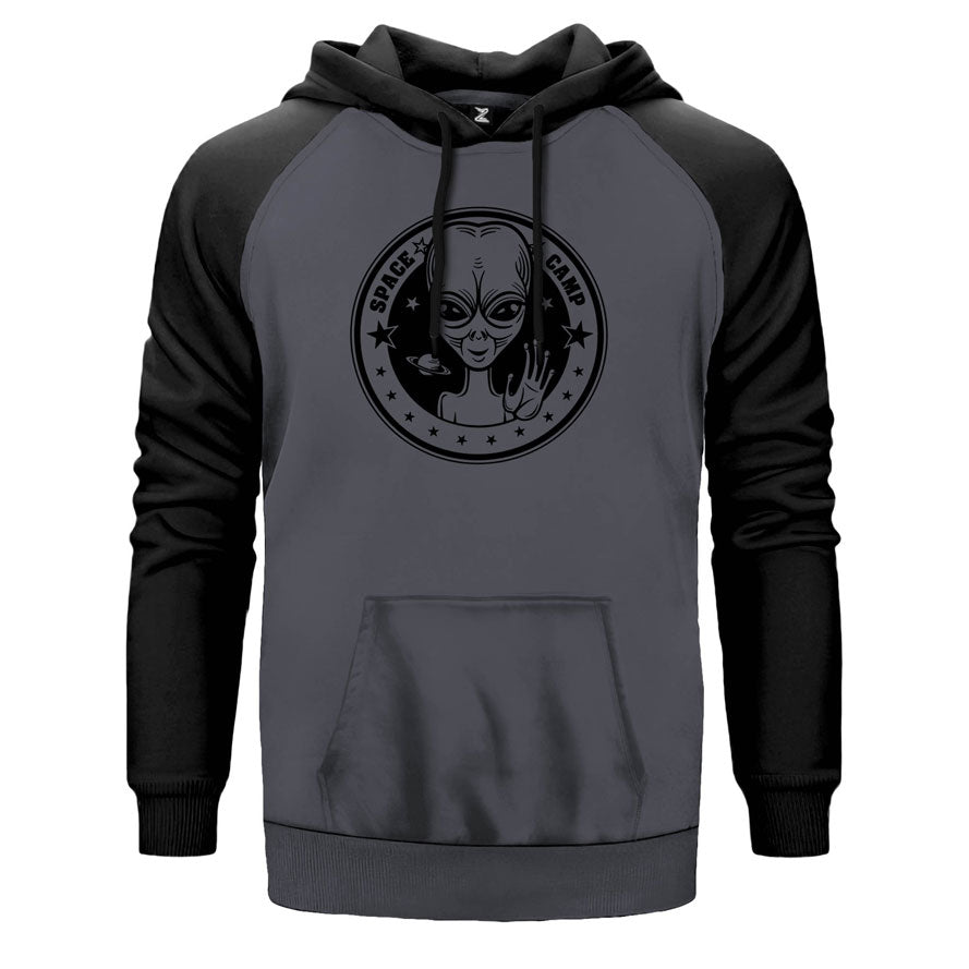 Alien Space Camp Çift Renk Reglan Kol Sweatshirt