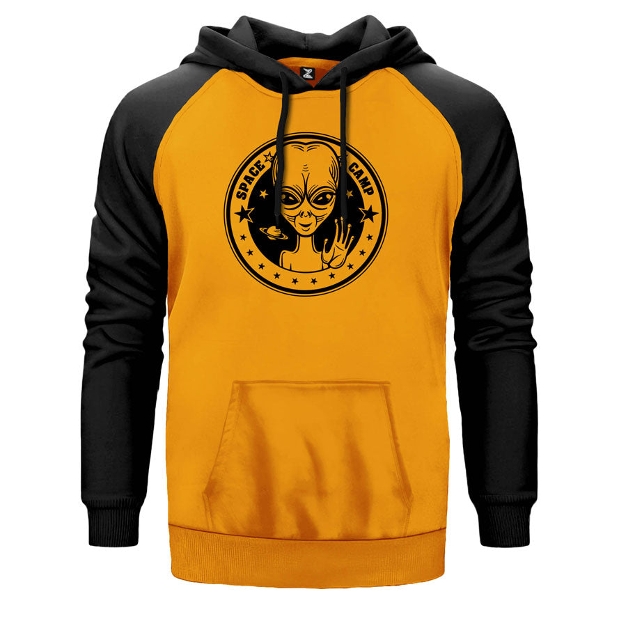Alien Space Camp Çift Renk Reglan Kol Sweatshirt