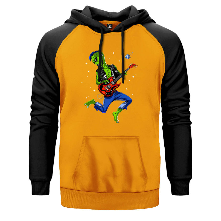 Alien Guitar Çift Renk Reglan Kol Sweatshirt