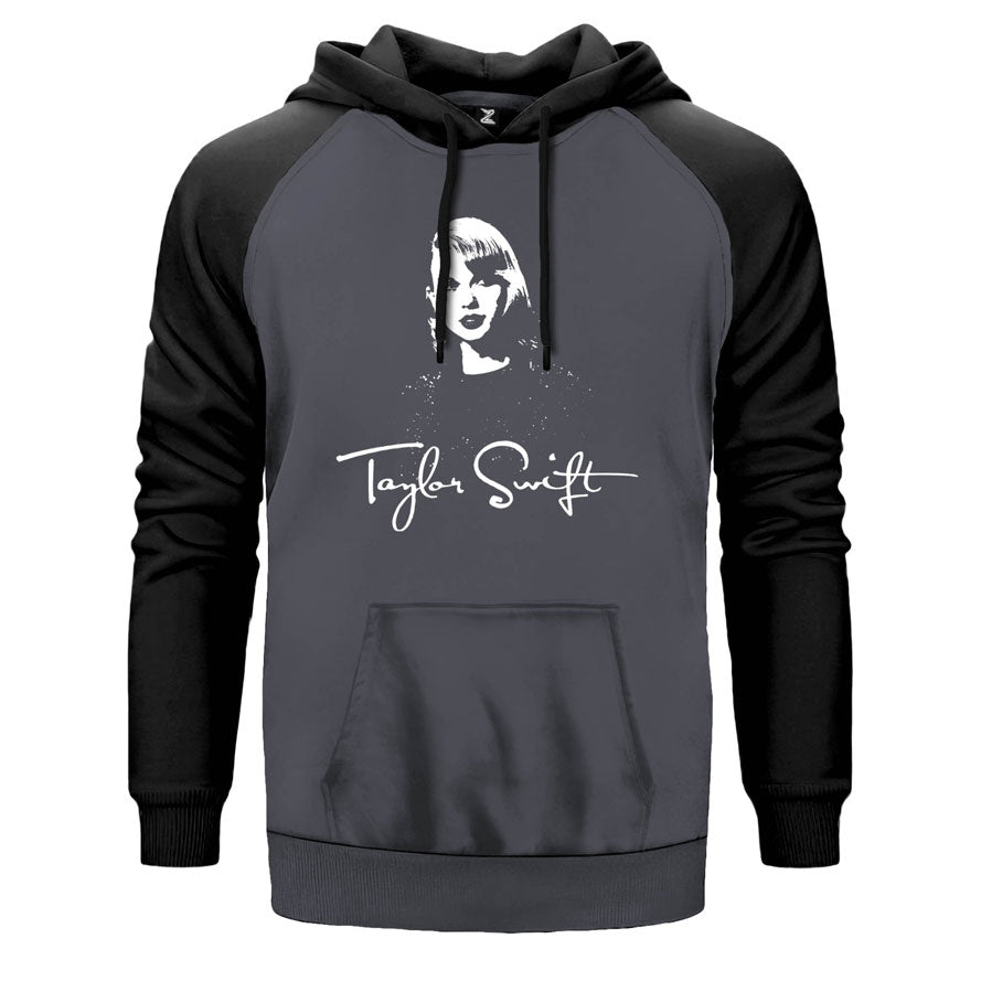 Taylor Swift Silhouette Çift Renk Reglan Kol Sweatshirt