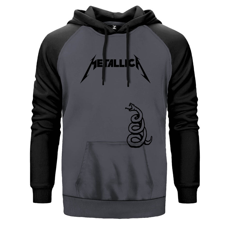 Metallica Snake Çift Renk Reglan Kol Sweatshirt