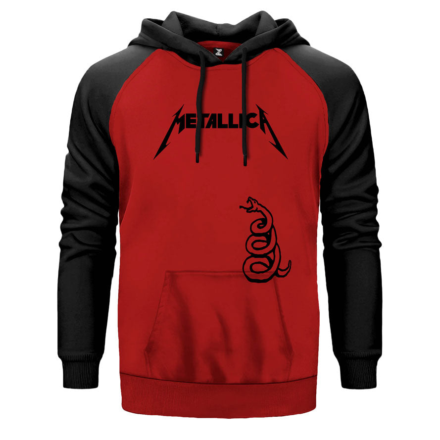 Metallica Snake Çift Renk Reglan Kol Sweatshirt