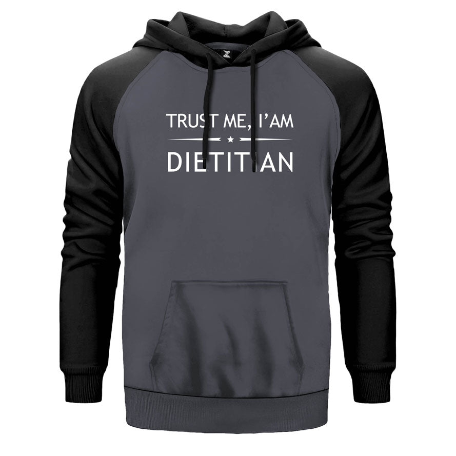 Diyetisyen Trust Me Çift Renk Reglan Kol Sweatshirt