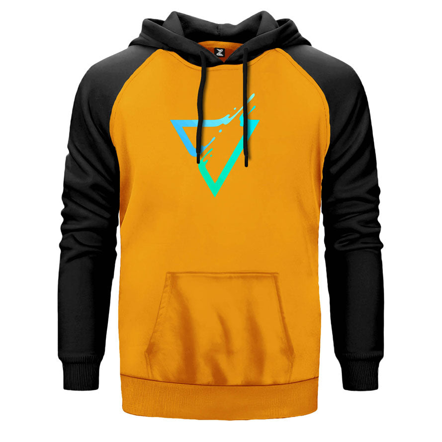 Triangle Logo Çift Renk Reglan Kol Sweatshirt