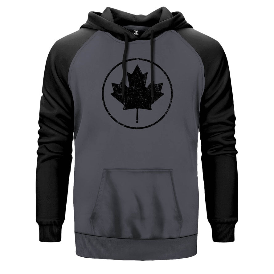 Leaf Plane Çift Renk Reglan Kol Sweatshirt