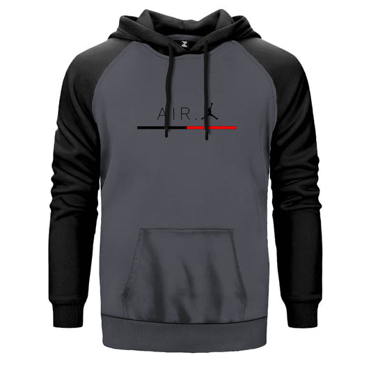 İndirimli Air Jordan Line Gri Renk Reglan Kol Kapşonlu Sweatshirt