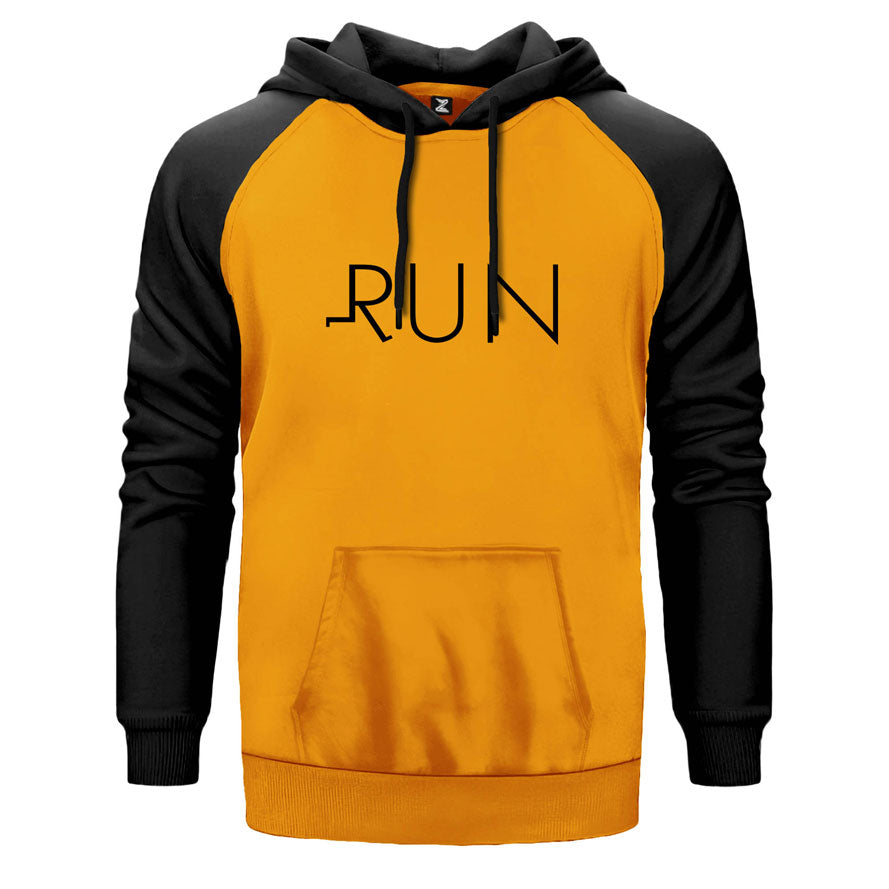 Run Çift Renk Reglan Kol Sweatshirt