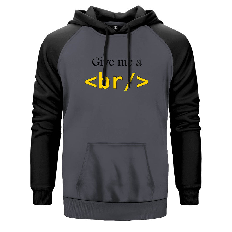 HTML Give Me Br Çift Renk Reglan Kol Sweatshirt