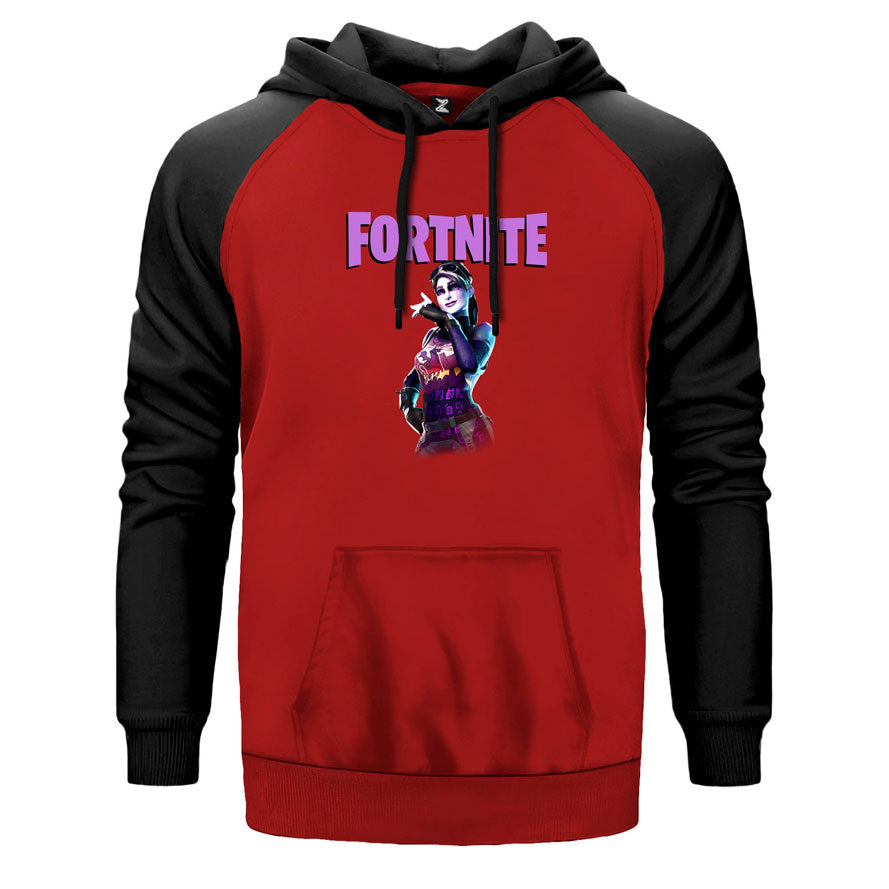 Fortnite Dark Bomber Çift Renk Reglan Kol Sweatshirt