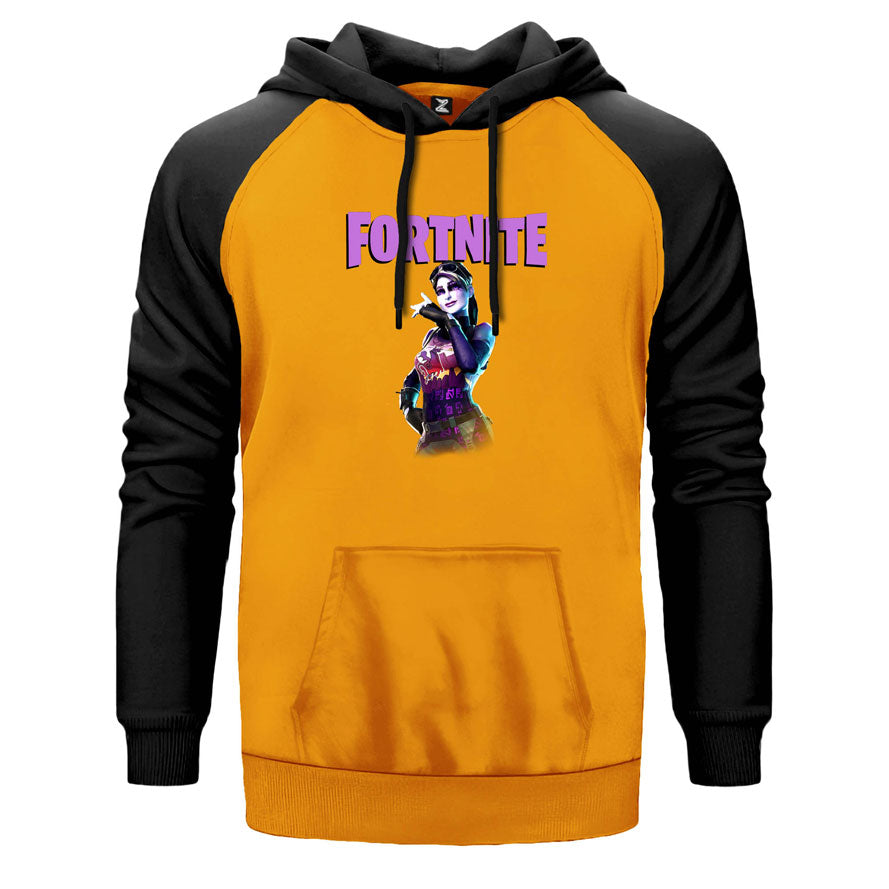 Fortnite Dark Bomber Çift Renk Reglan Kol Sweatshirt