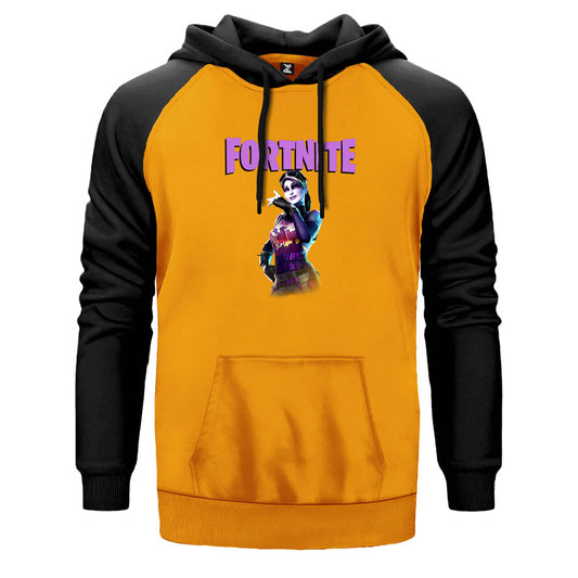 Fortnite Dark Bomber Çift Renk Reglan Kol Sweatshirt