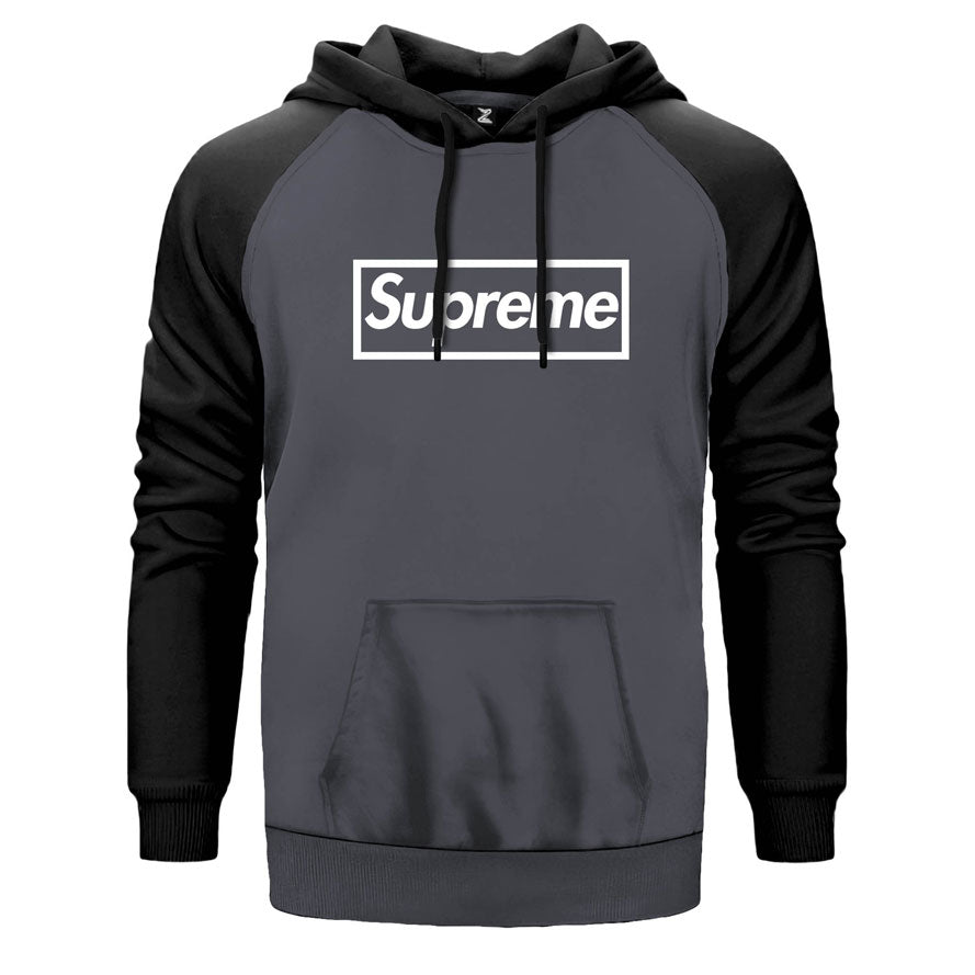 Supreme Çift Renk Reglan Kol Sweatshirt