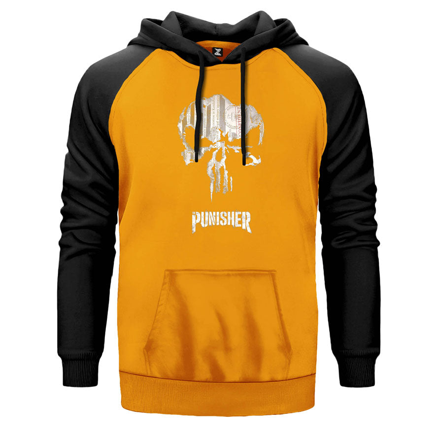 Punisher Confident Çift Renk Reglan Kol Sweatshirt