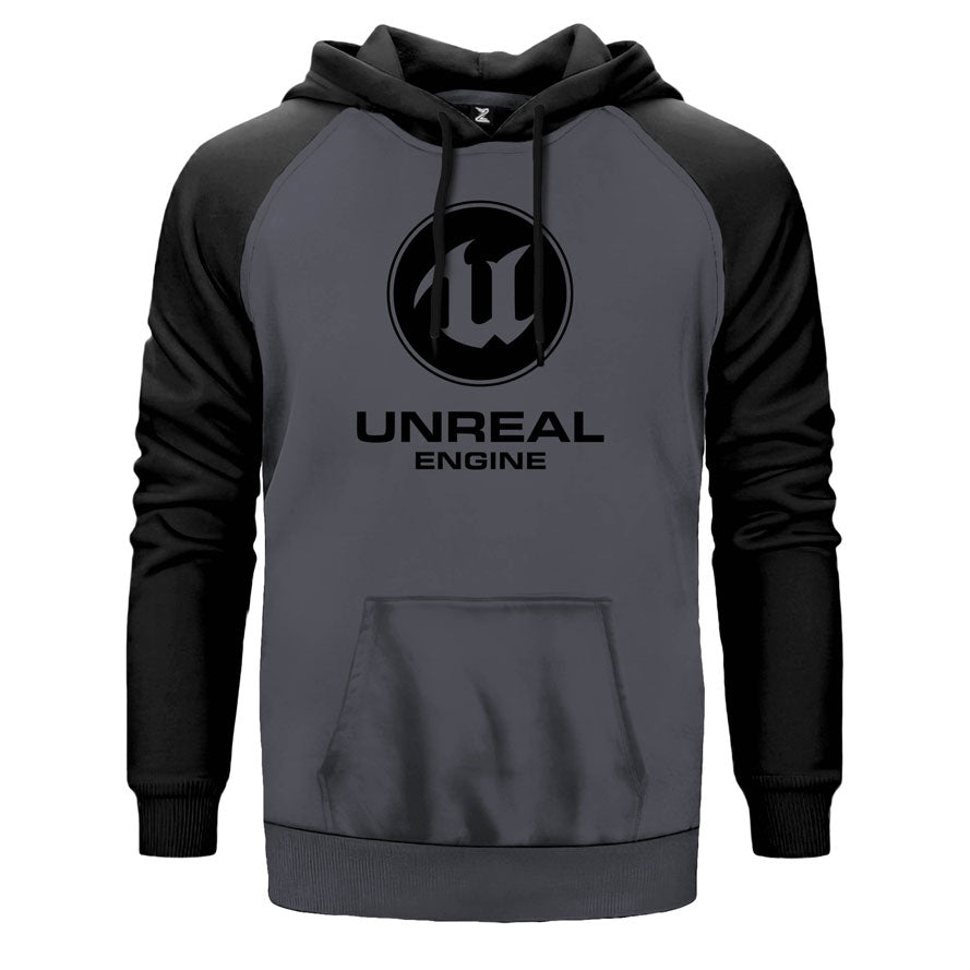 Unreal Engine Logo Çift Renk Reglan Kol Sweatshirt