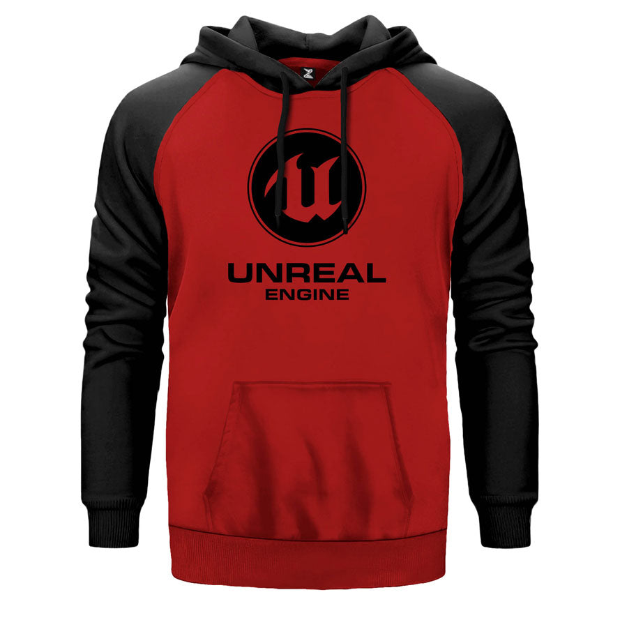 Unreal Engine Logo Çift Renk Reglan Kol Sweatshirt