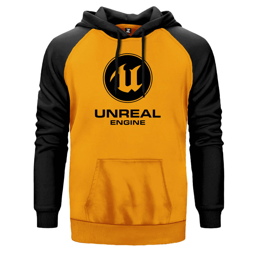 Unreal Engine Logo Çift Renk Reglan Kol Sweatshirt