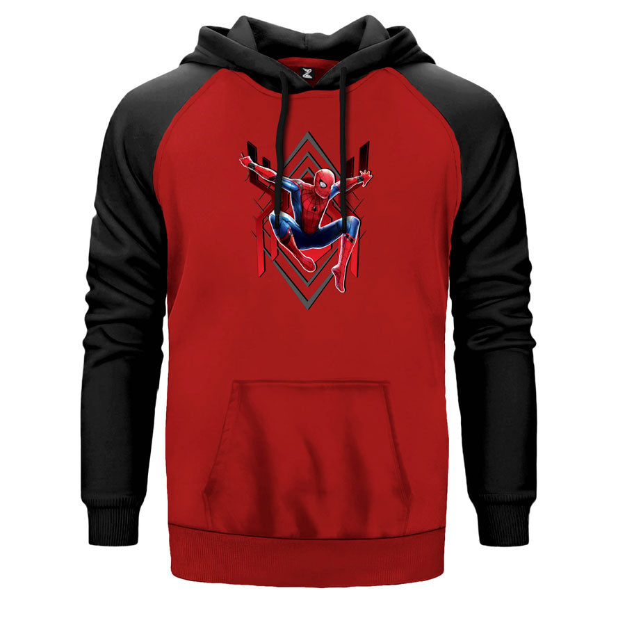 Spiderman Jump Çift Renk Reglan Kol Sweatshirt