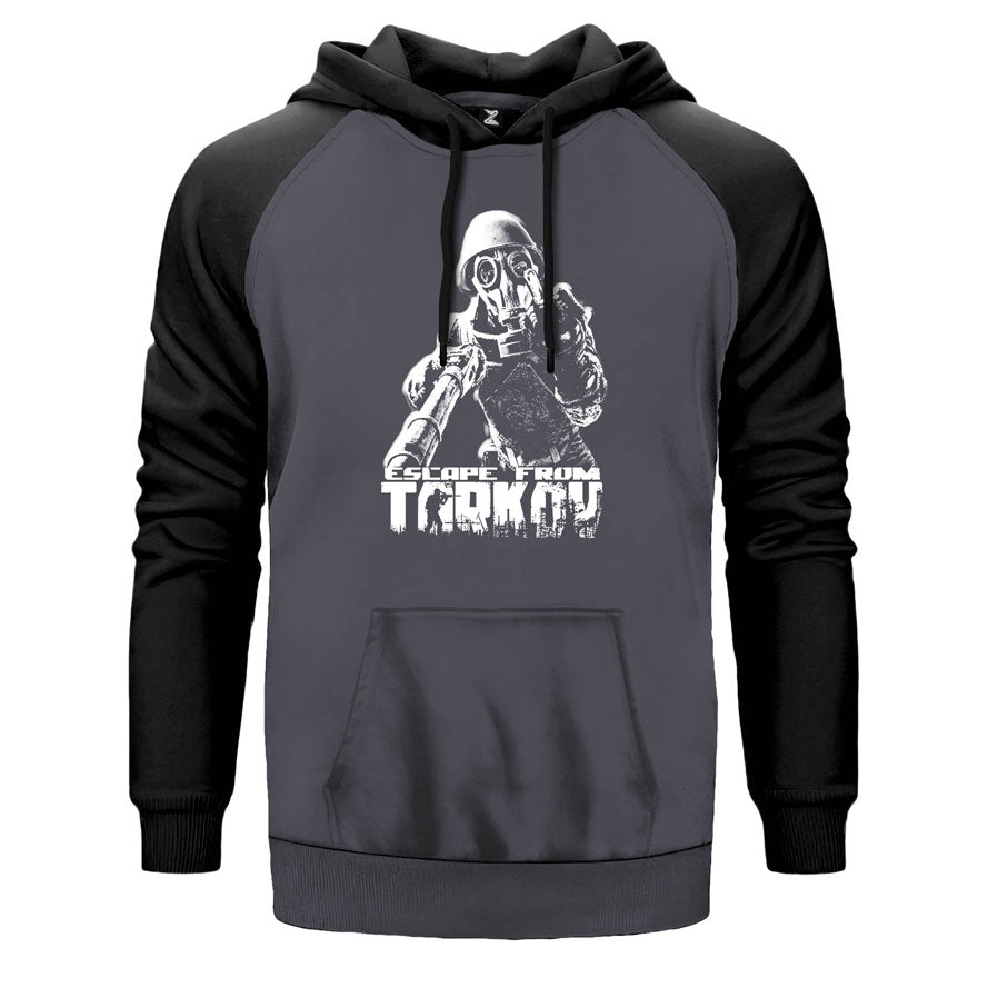 Escape from Tarkov Middle Finger Çift Renk Reglan Kol Sweatshirt