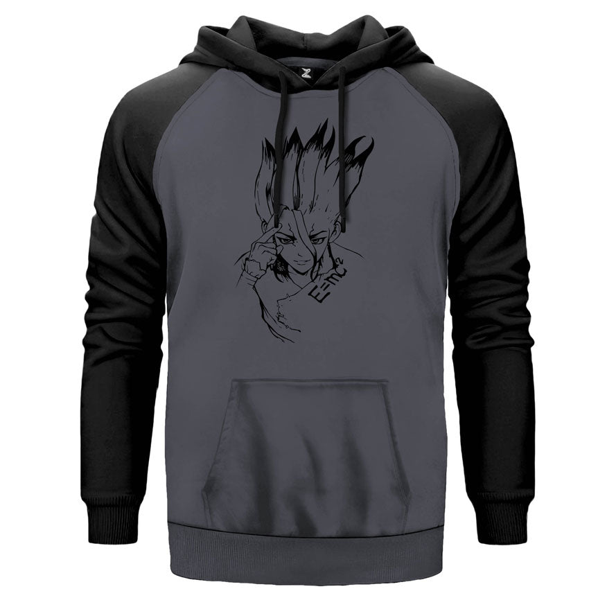 Dr.Stone Emc2 Çift Renk Reglan Kol Sweatshirt