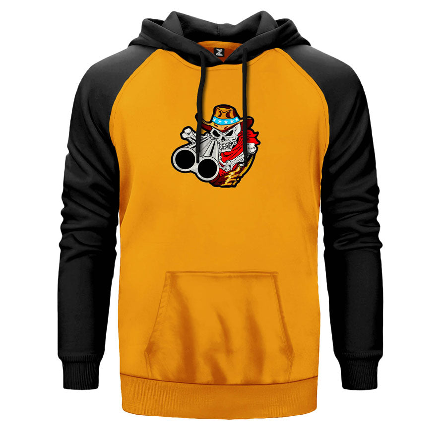 Iskelet Silahlı Çift Renk Reglan Kol Sweatshirt