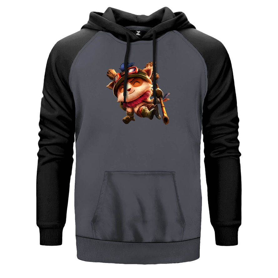 League of Legends Teemo Çift Renk Reglan Kol Sweatshirt