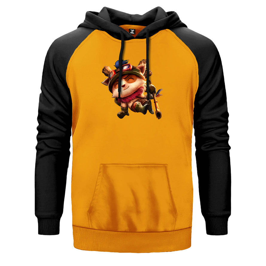 League of Legends Teemo Çift Renk Reglan Kol Sweatshirt