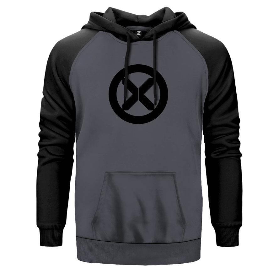 X Men Logo2 Çift Renk Reglan Kol Sweatshirt