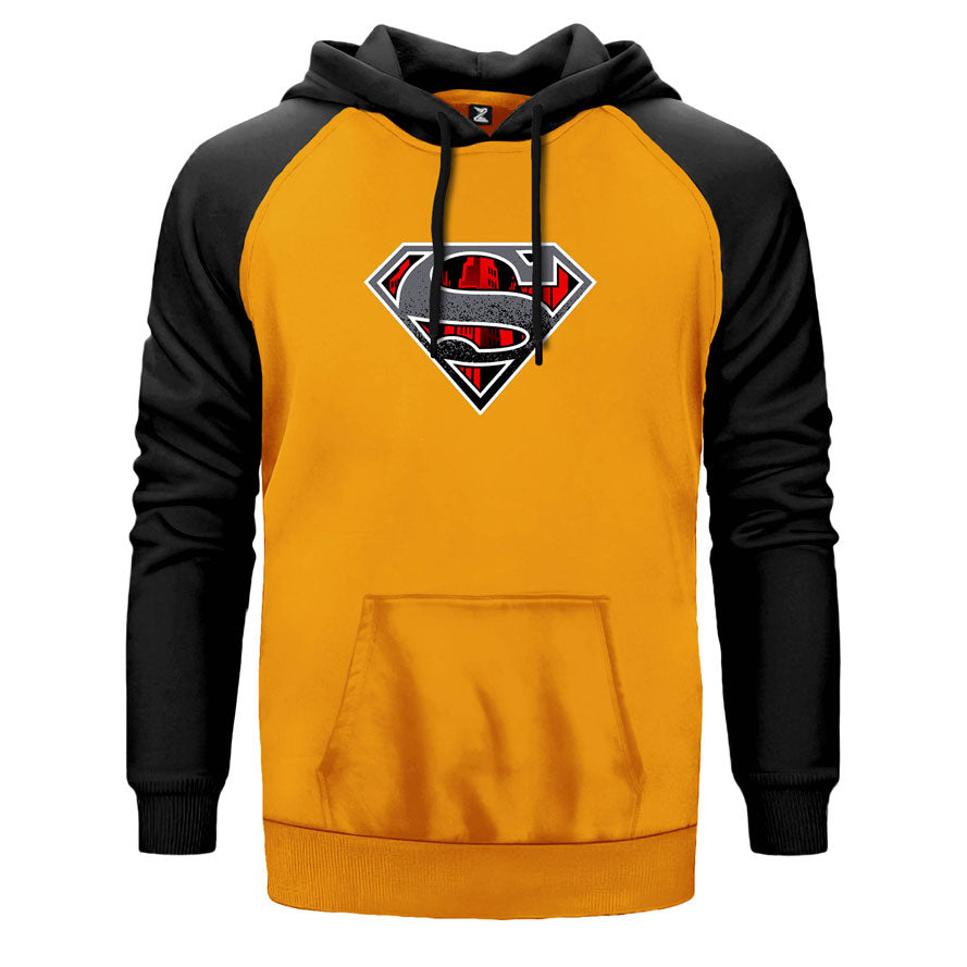 Superman Dark Legend Çift Renk Reglan Kol Sweatshirt