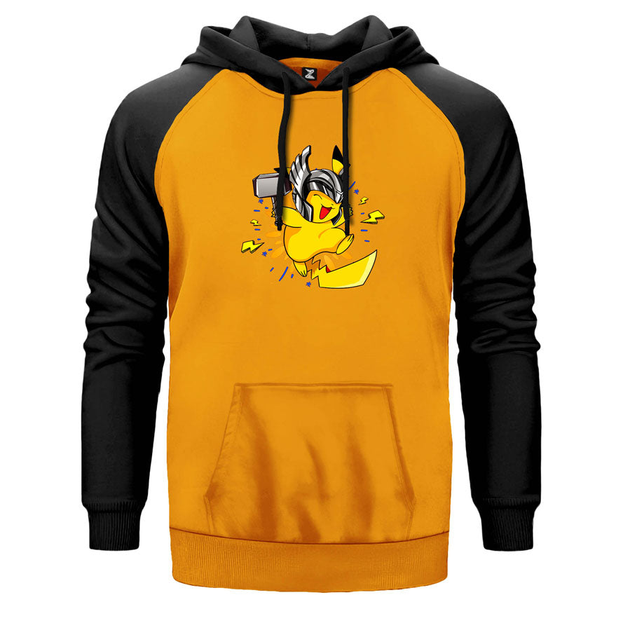 Pikachu Thor Çift Renk Reglan Kol Sweatshirt