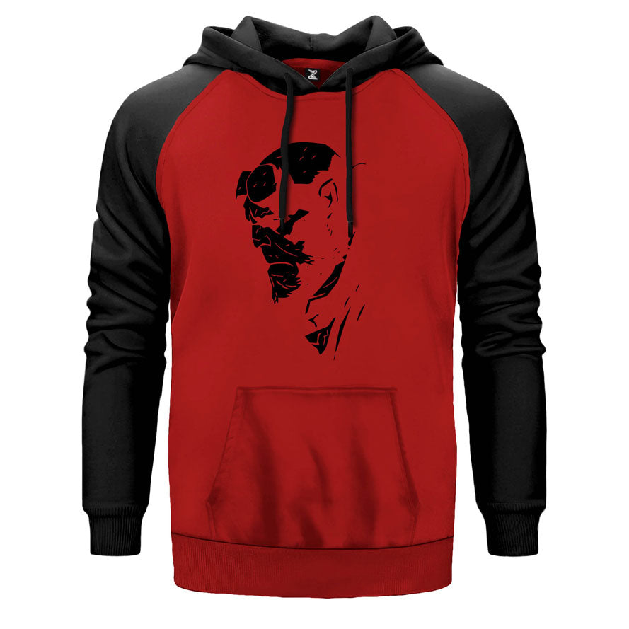 HellBoy Face Çift Renk Reglan Kol Sweatshirt