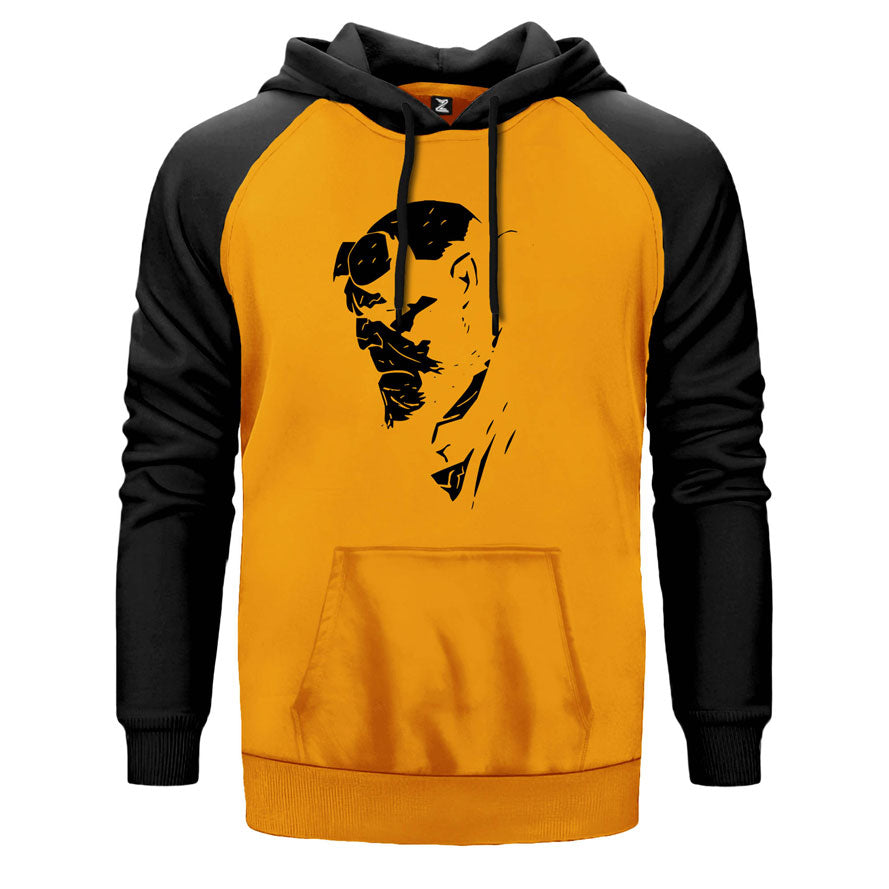 HellBoy Face Çift Renk Reglan Kol Sweatshirt