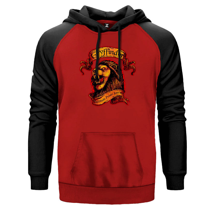 Harry Potter Gryffindor Official Çift Renk Reglan Kol Sweatshirt