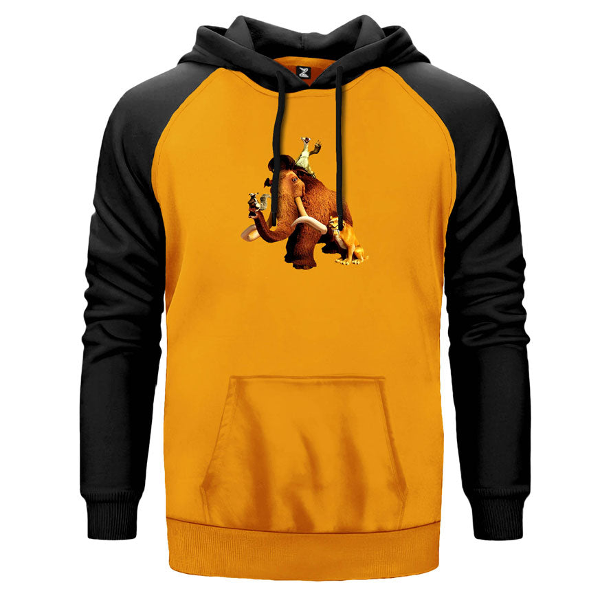 Buz Devri Team Manny Çift Renk Reglan Kol Sweatshirt