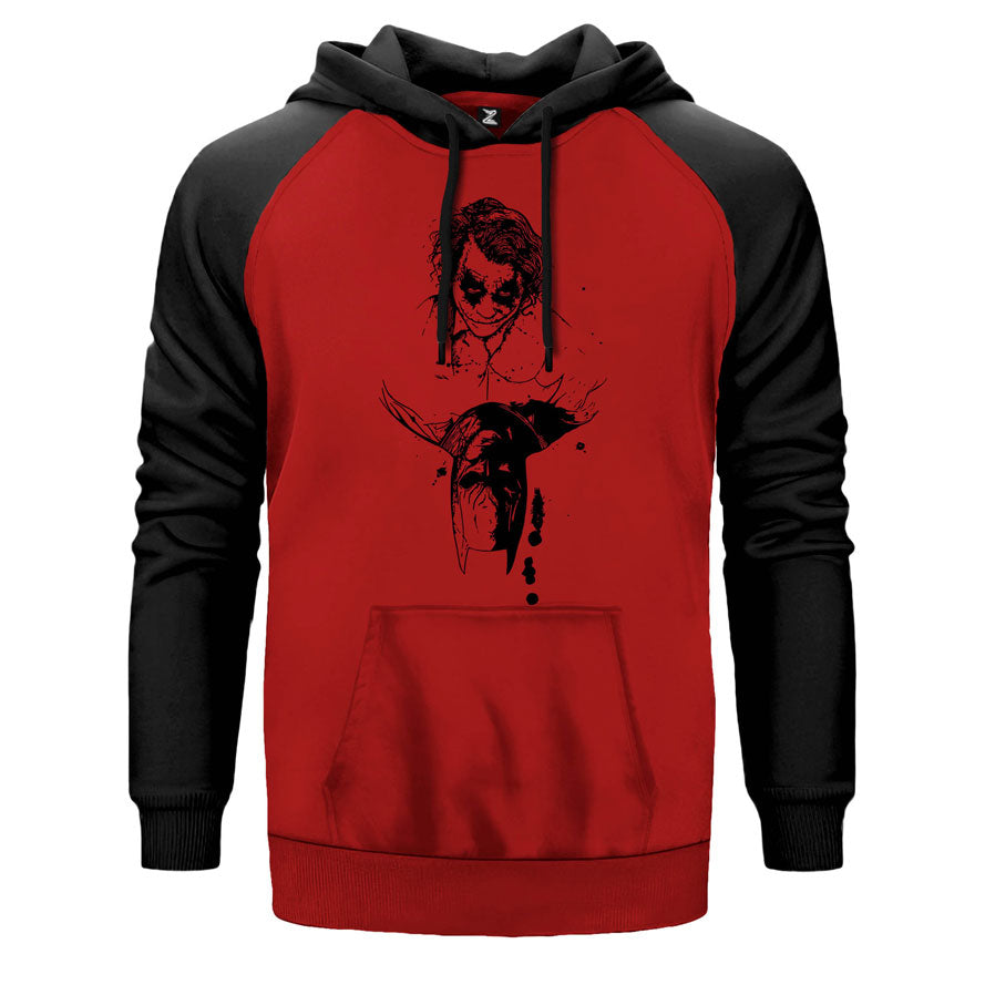 Batman vs Joker Çift Renk Reglan Kol Sweatshirt