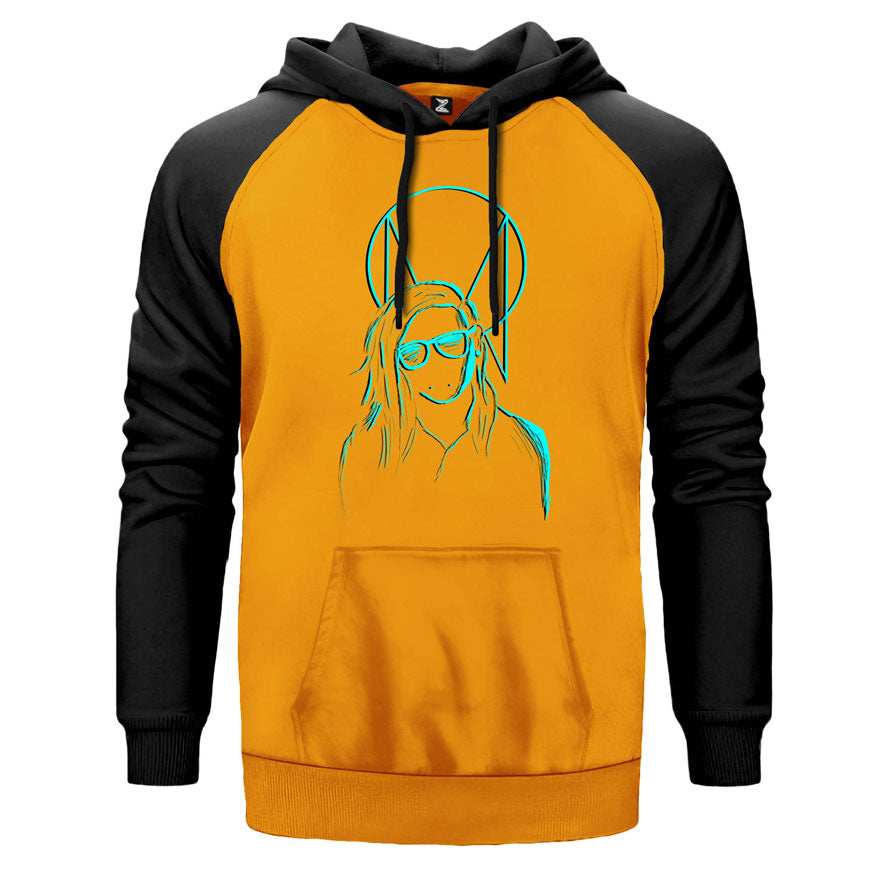 Skrillex Silliuette Çift Renk Reglan Kol Sweatshirt