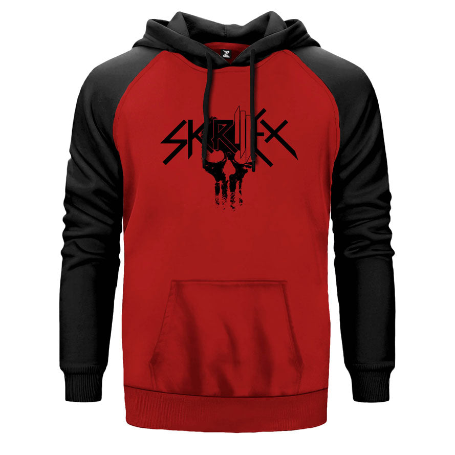 Skrillex Punisher Çift Renk Reglan Kol Sweatshirt