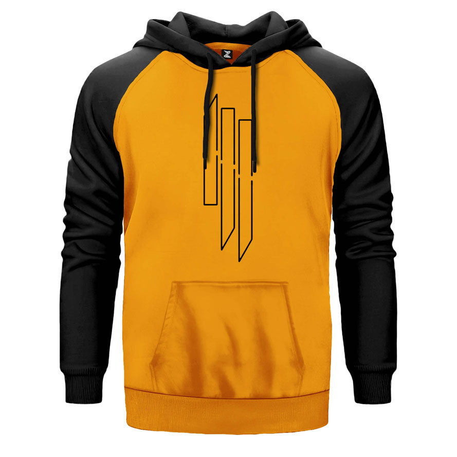 Skrillex Outline Çift Renk Reglan Kol Sweatshirt