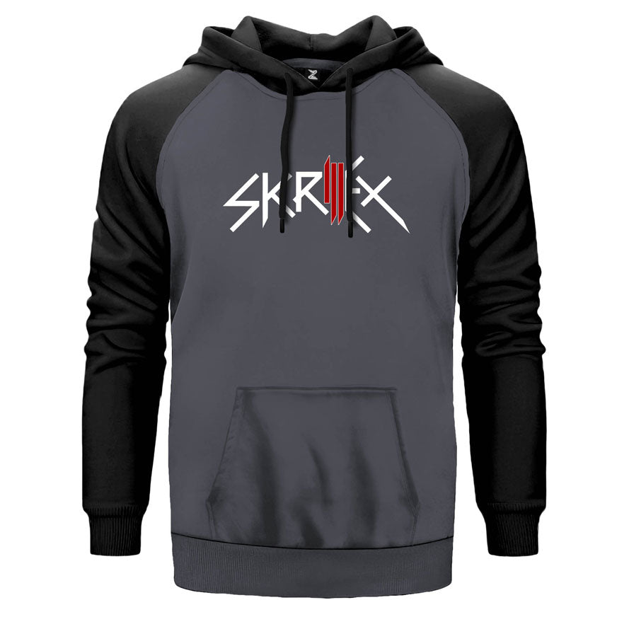 Skrillex High Logo Çift Renk Reglan Kol Sweatshirt