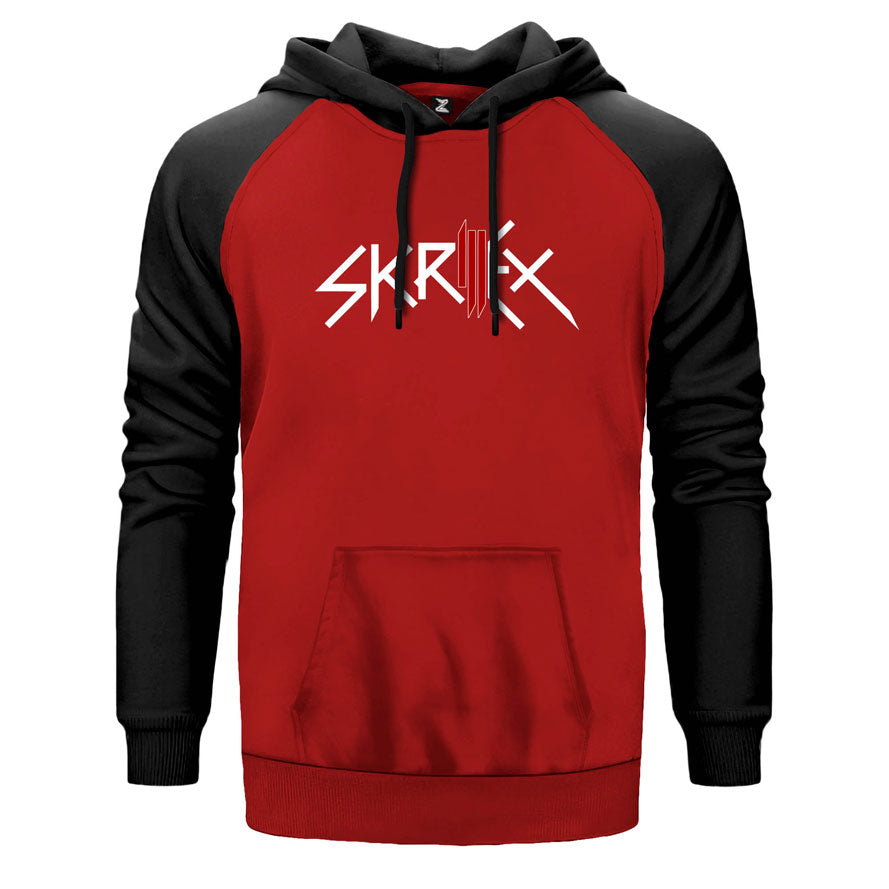 Skrillex High Logo Çift Renk Reglan Kol Sweatshirt