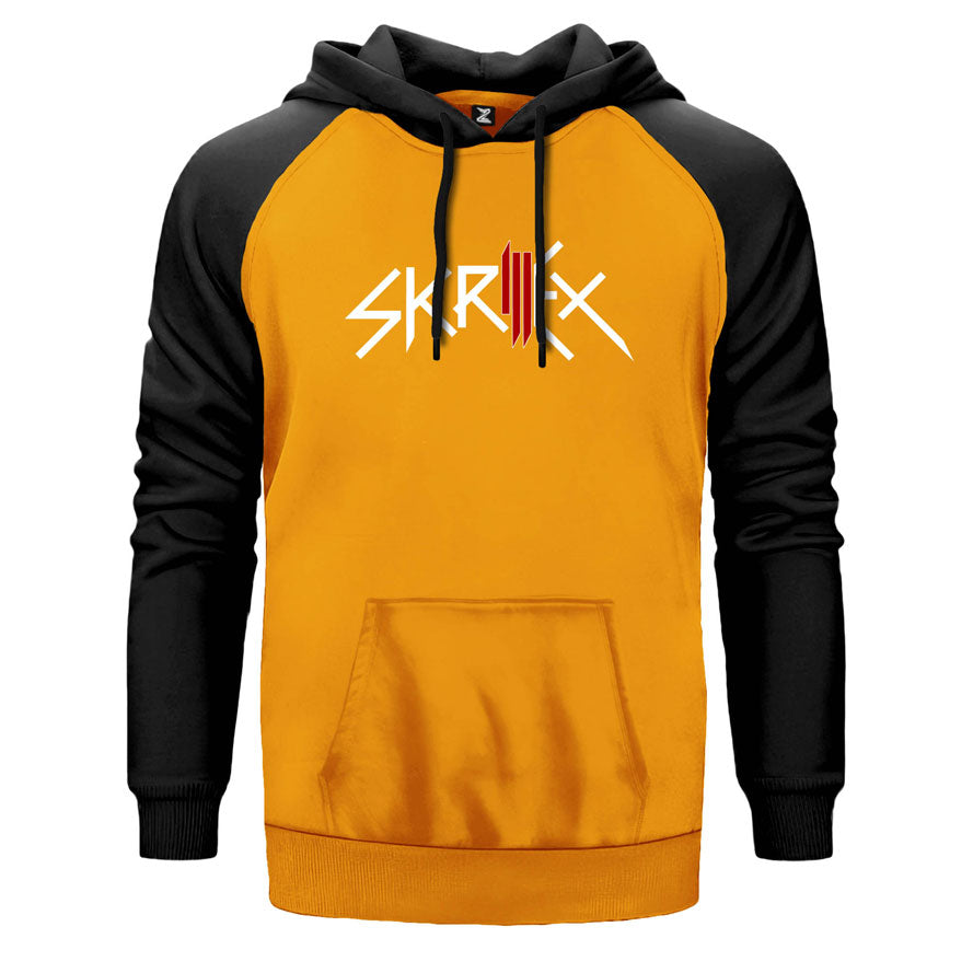 Skrillex High Logo Çift Renk Reglan Kol Sweatshirt