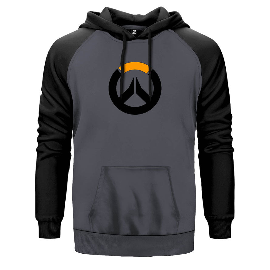 Overwatch Logo Çift Renk Reglan Kol Sweatshirt
